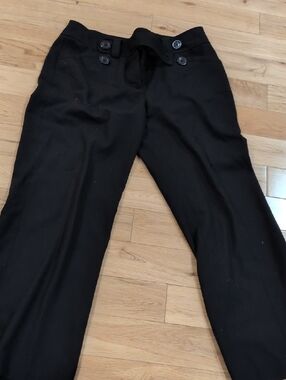 Ann Taylor Black Men's Dress Pants with Dual Button Waist